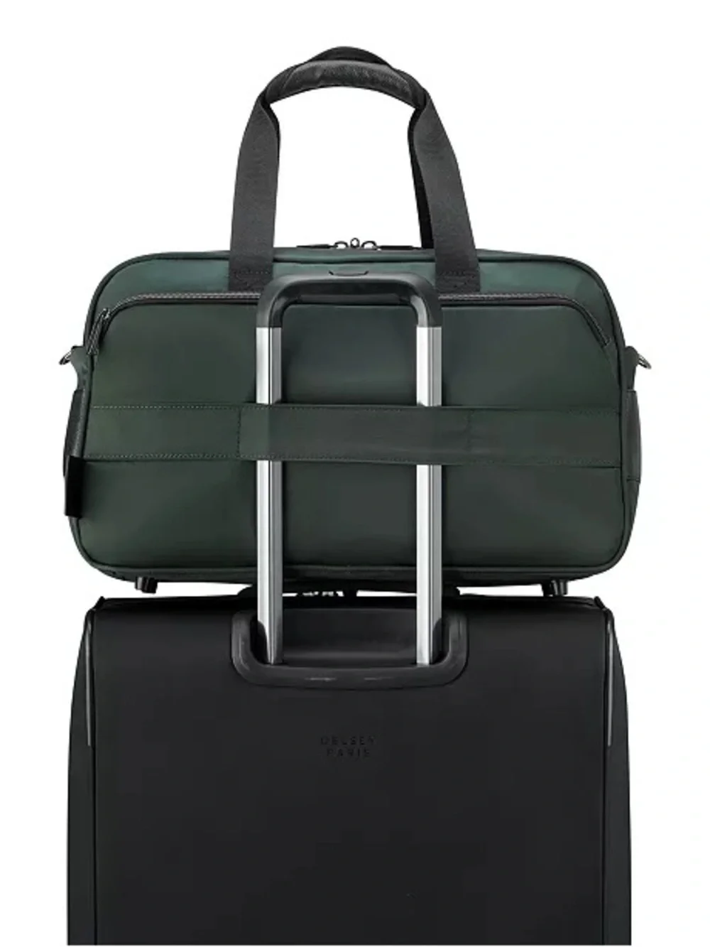 Delsey Paris Men's Dark Green Laptop Weekender Bag duffel bag, luggage